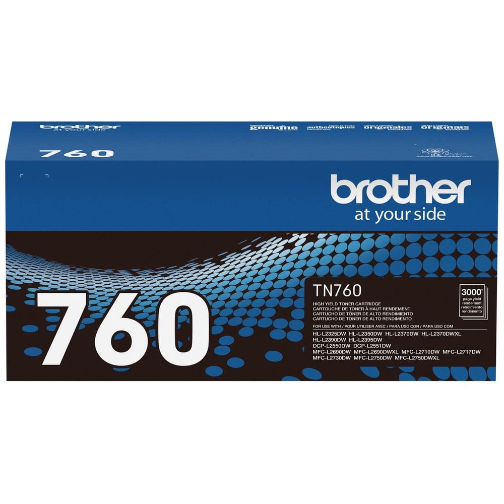 Cartucho de toner Brother TN760 de alto rendimento preto 3000 páginas