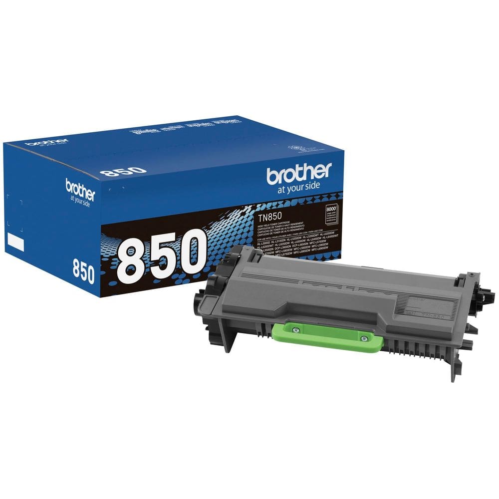 Cartucho de toner Brother TN850 de alto rendimento preto 8.000 páginas