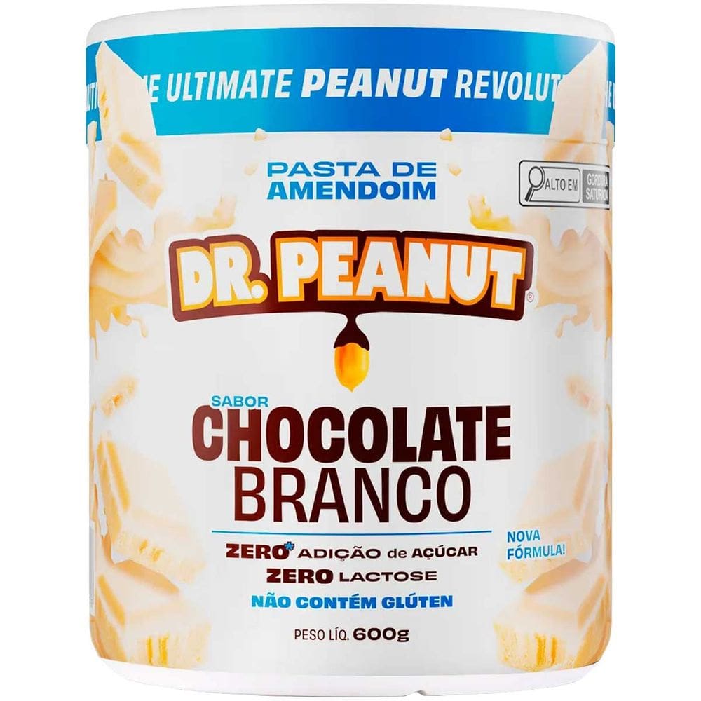Dr Peanut Chocolate Branco Pasta de Amendoim Dr Peanut 600g