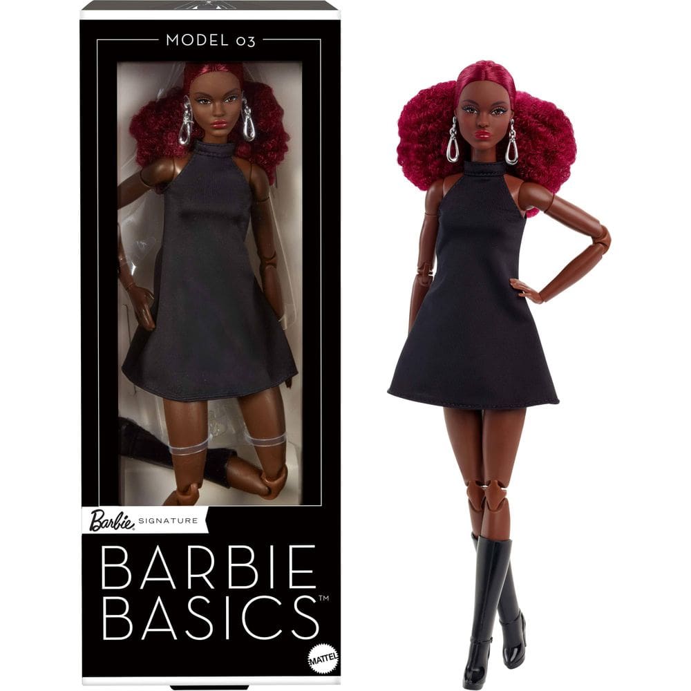Boneca de colecionador Barbie Basics modelo 03 com cabelo vermelho encaracolado