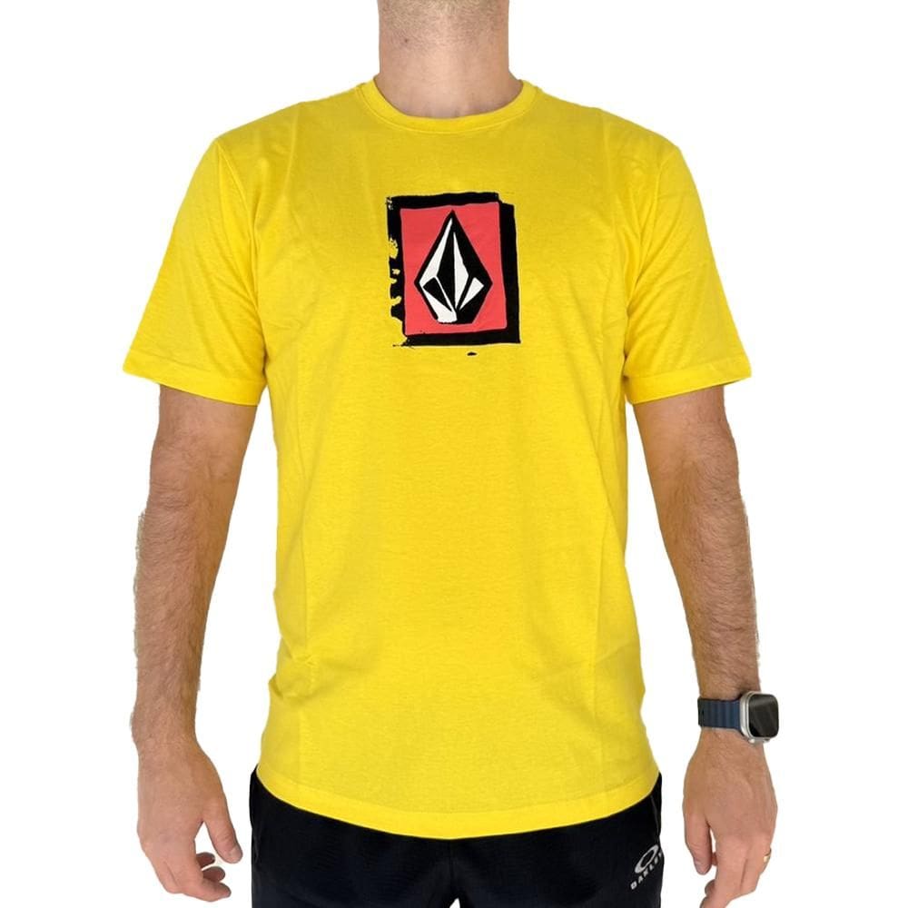 Camiseta Volcom Gradation SM25 Masculina Amarelo