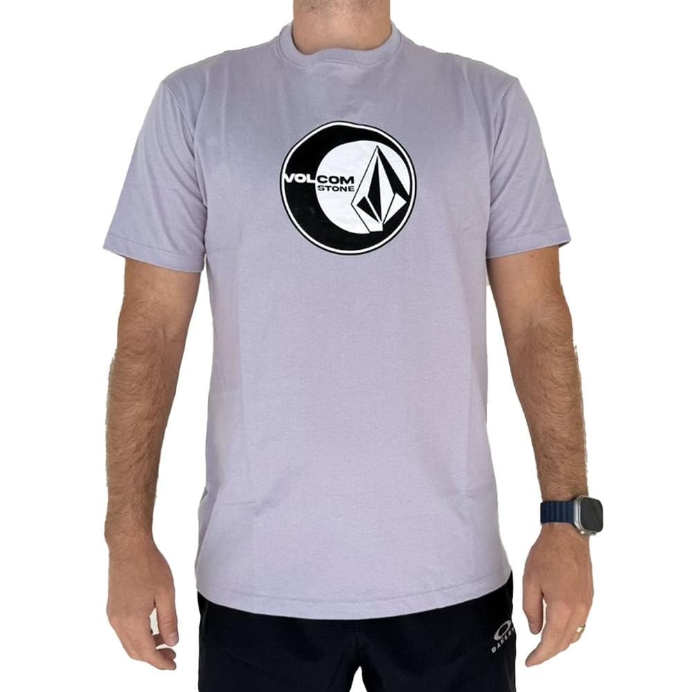 Camiseta Volcom Simply Stoned SM25 Masculina Roxo Claro