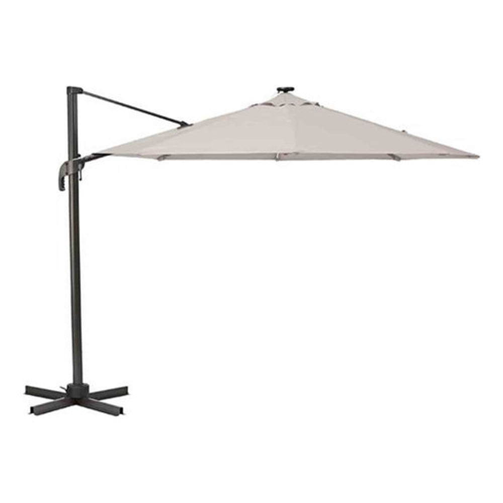 Ombrelone Guarda Sol Lateral Octagonal 290cm Bege Com Led