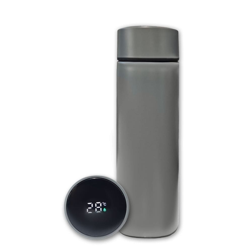 Garrafa Térmica Aço Inox Com Termômetro Digital Led 500ml