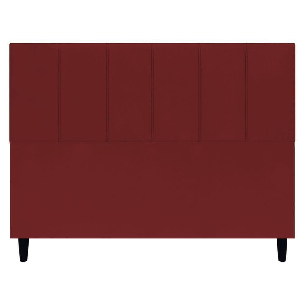 Cabeceira Estofada Para Cama Box Queen 160 Cm Classic Suede Vermelho Suede