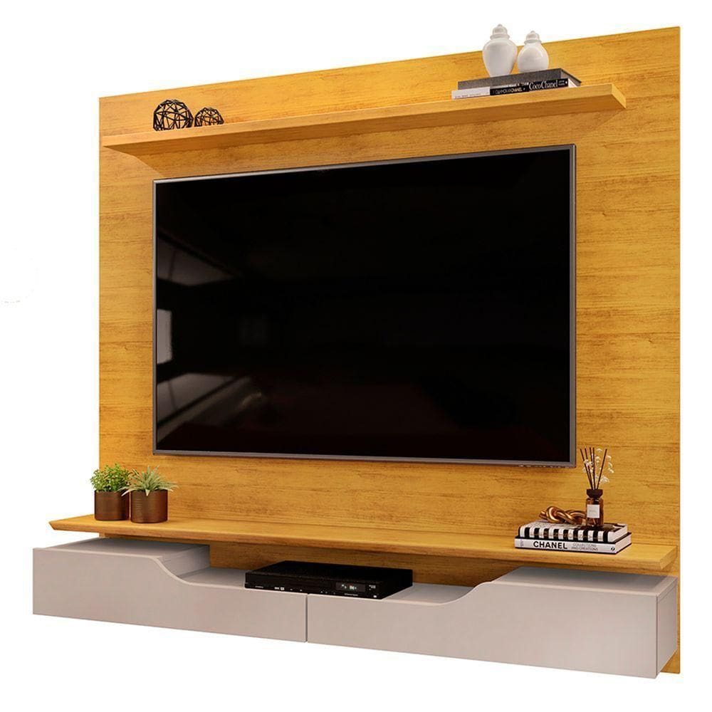 Painel Tv 60 160cm Bancada Suspensa Trego D04 Cedro-bali - Mpozenato