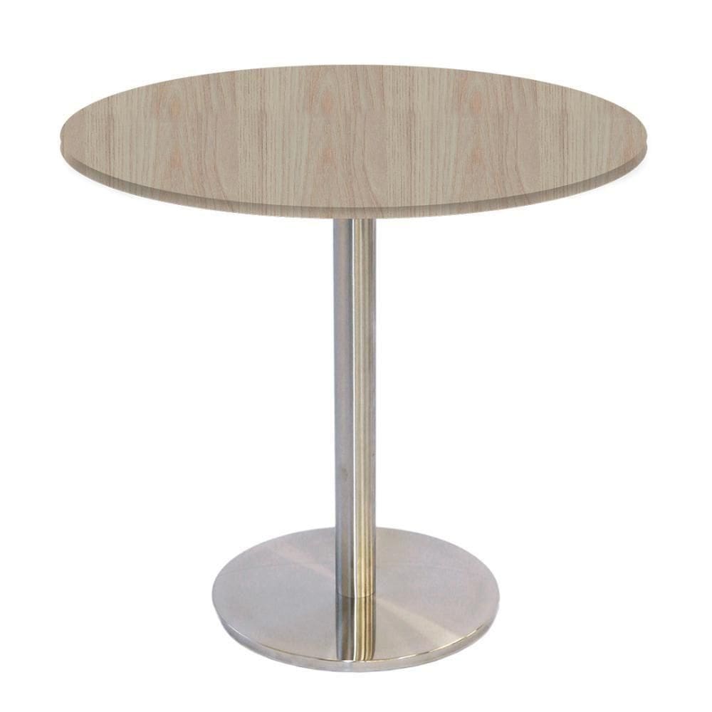 Mesa Bistrô Beta 112,50 Cm (alt) Disco Redondo Tampo Mdp Redondo 80 Cm (larg) X 2,50 Cm (alt) Noce Naturalle
