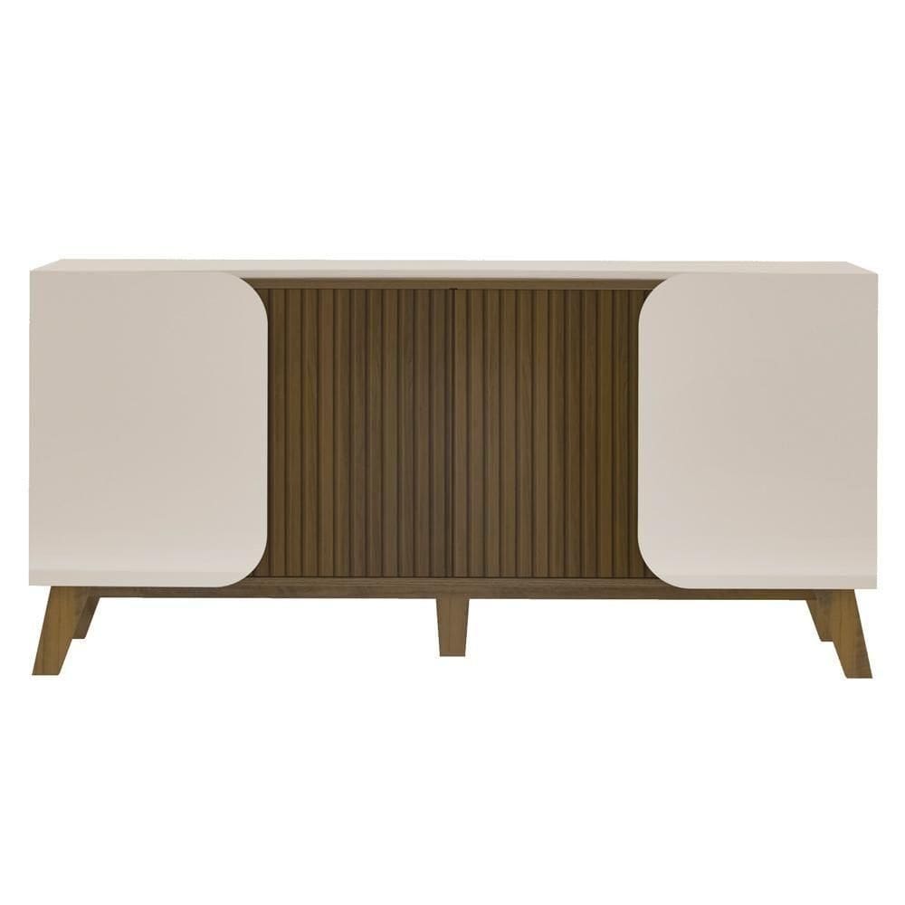 Buffet 4 Portas Sala De Jantar 160 Cm 4505 Off White Pinho Arly Off White Pinho