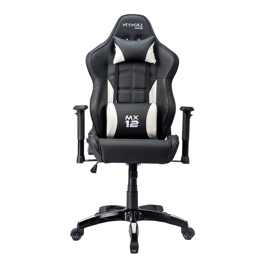 Cadeira Gamer MX12 Giratoria Preto/Branco MYMAX