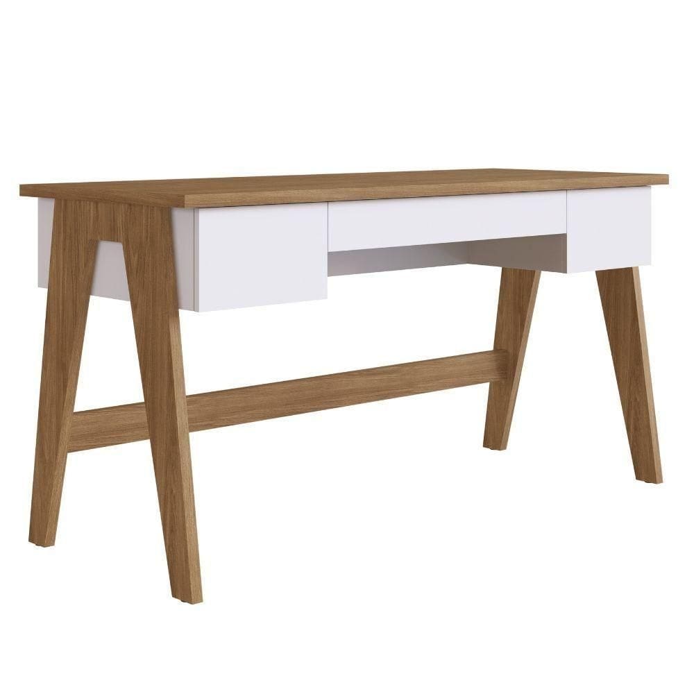 Escrivaninha 3 Gavetas Trend Artesano 150 Cm (largura) Em Mdp Hanover E Off White
