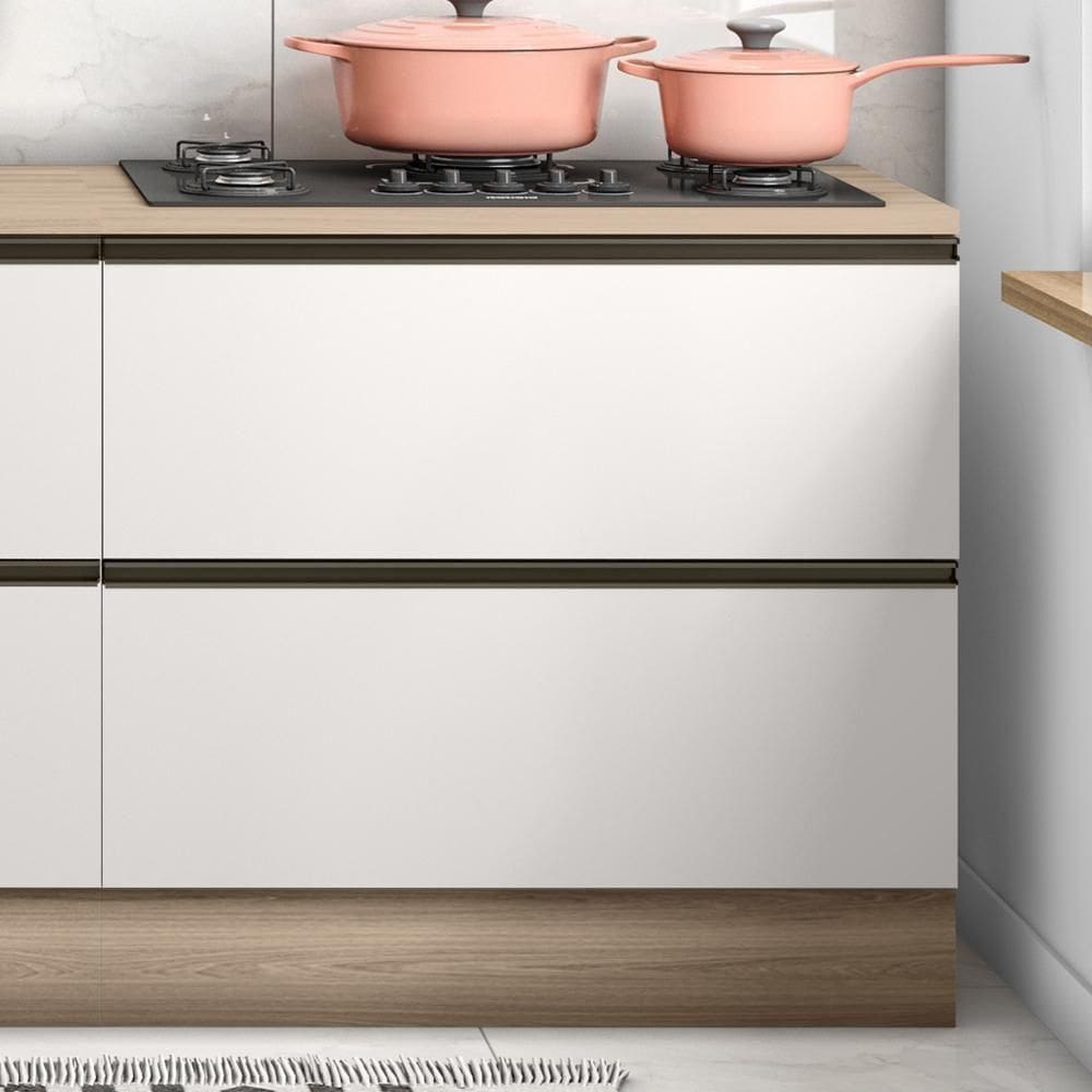 Balcao Com Tampo 1 Porta 1 Gaveta 80 Cm 12538 Etti Carvalho Oak Off White Pnl
