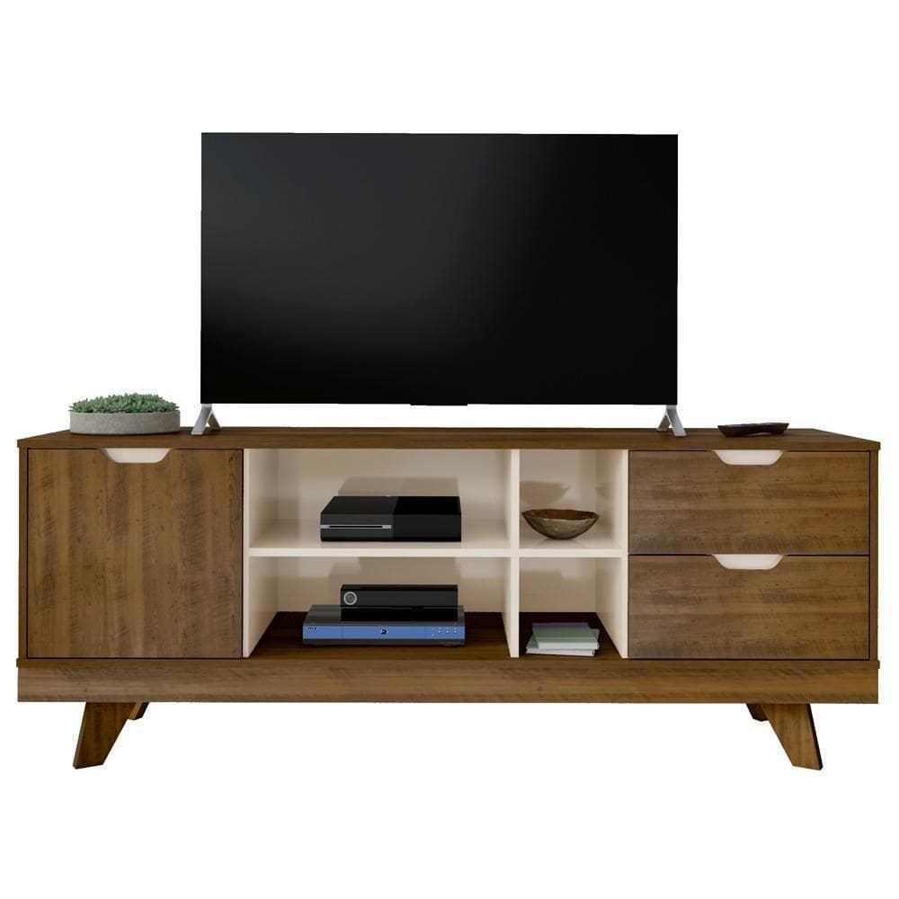 Rack Bancada Para Tv 65 Pol 160 Cm 4226 Pinho Off White Arly
