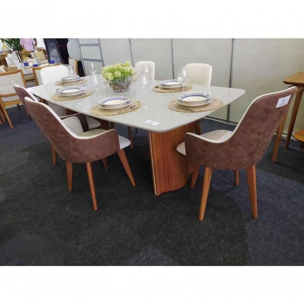 Sala De Jantar 6 Cadeiras 1,80x1,0m River Requinte Salas