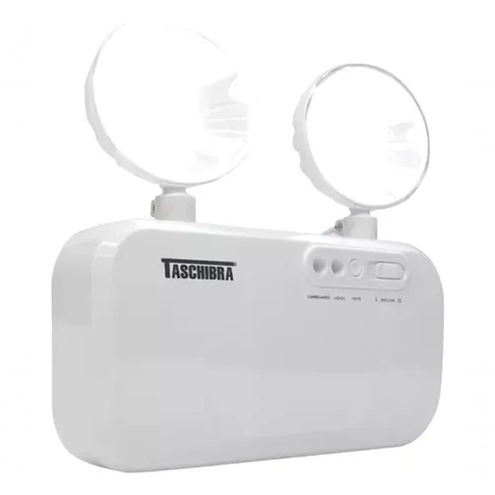 Luminária Emergência Bloco 2 Faróis 1200 Lúmens Taschibra