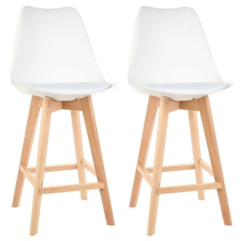 Kit 2 Banquetas Alta Tulip Saarinen Branca