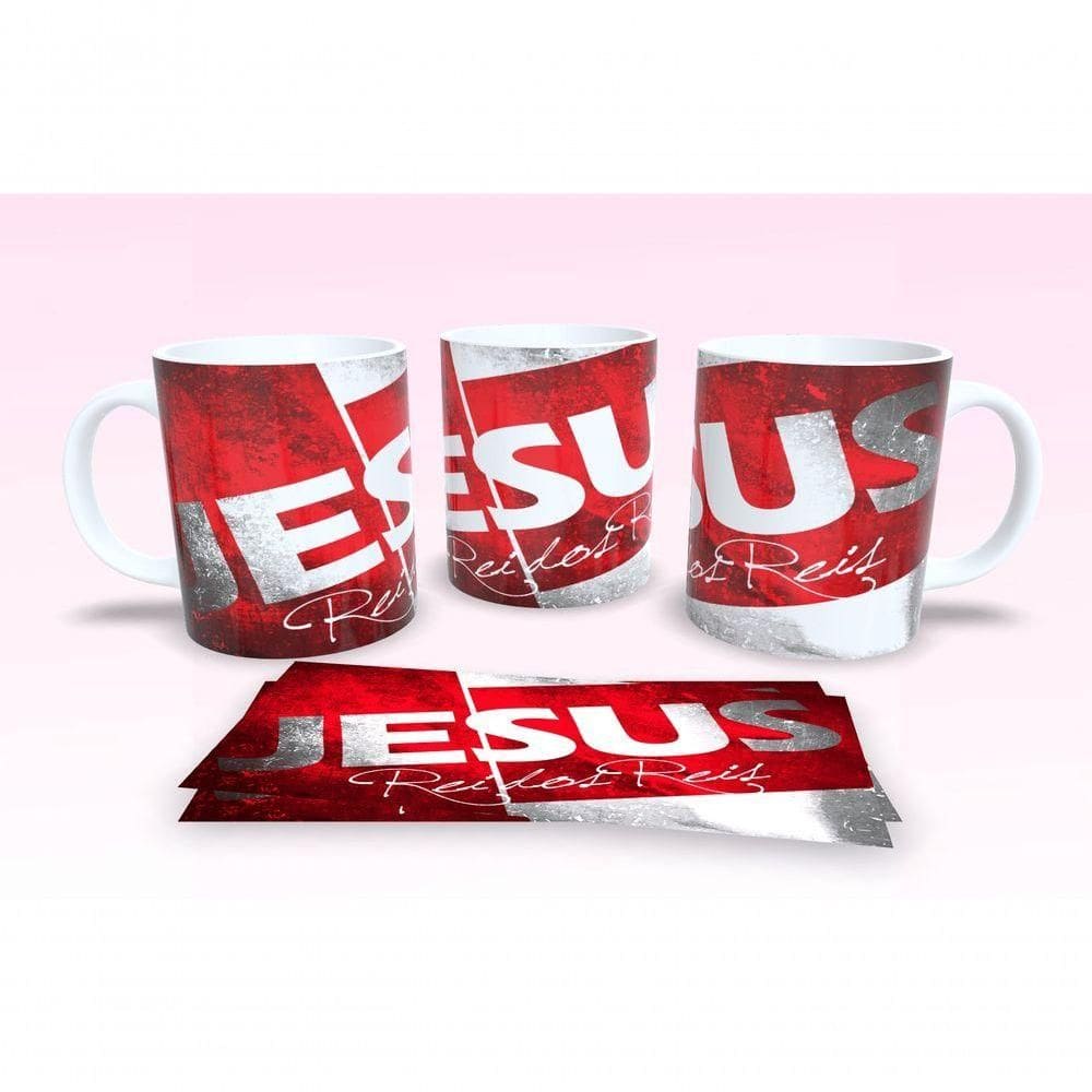 Caneca De Porcelana 325ml Decorada Frases Religiosas Estampa 35