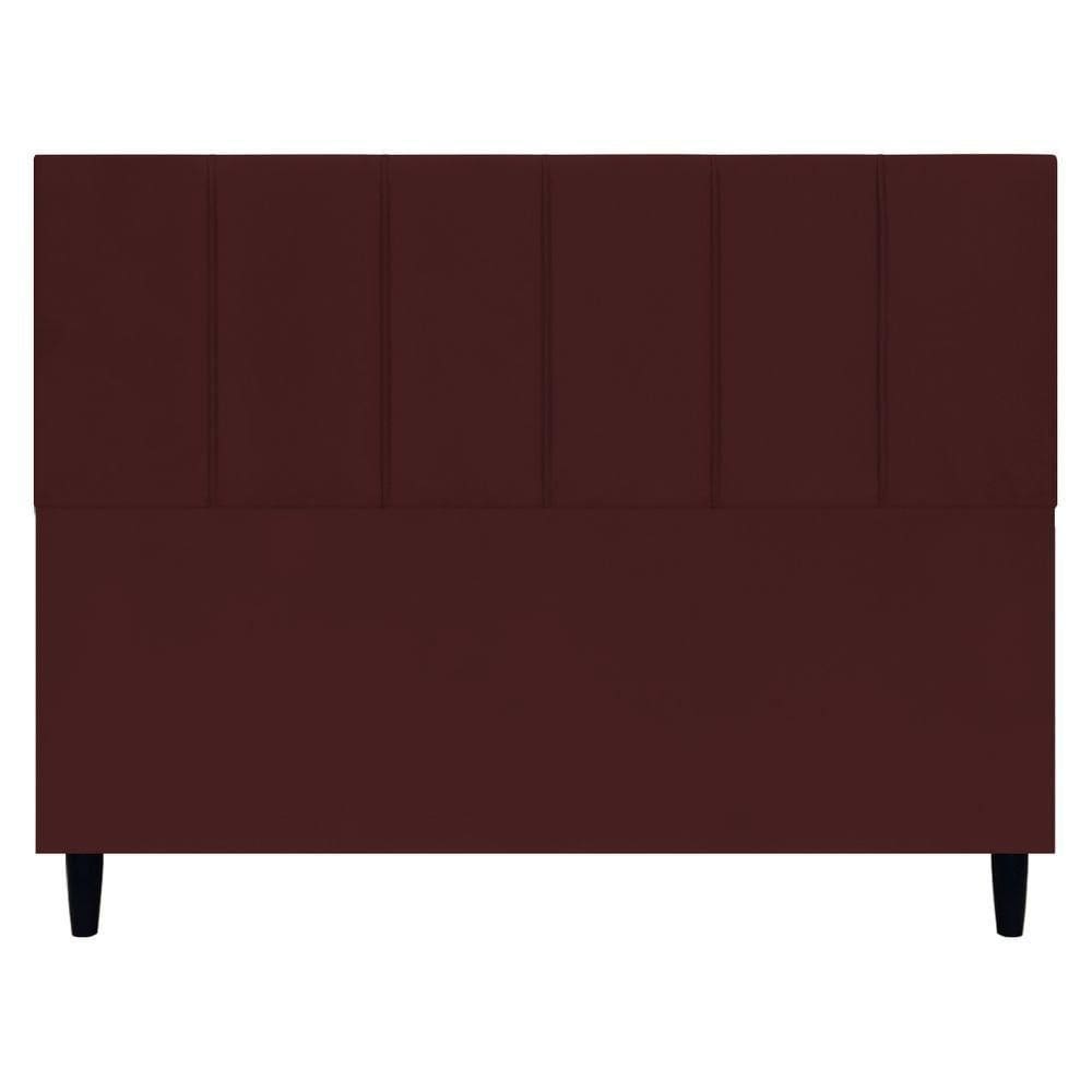 Cabeceira Estofada Para Cama Box Queen 160 Cm Classic Suede Bordô Suede