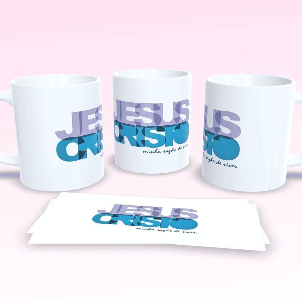 Caneca De Porcelana 325ml Decorada Frases Religiosas Estampa 7