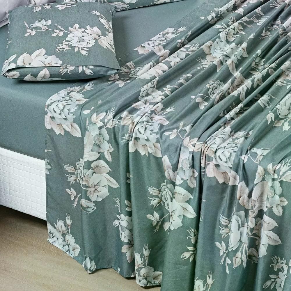 Jogo De Cama Solteiro Estampado 03 Peças 200 Fios Avere Primavera Primavera