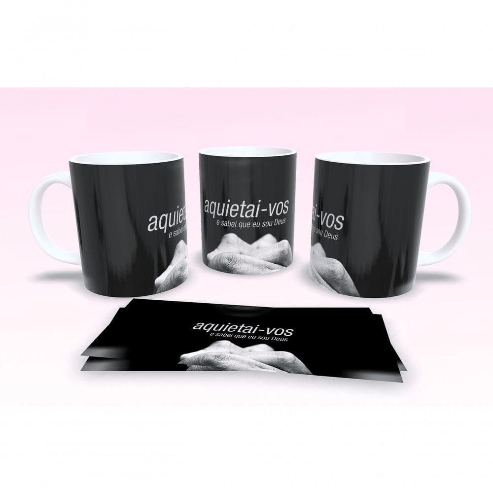 Caneca De Porcelana 325ml Decorada Frases Religiosas Estampa 40