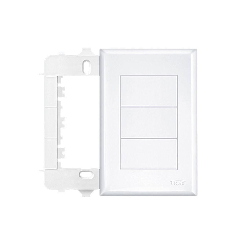 Placa Cega Com Suporte Fame Evidence 4x2 Branco
