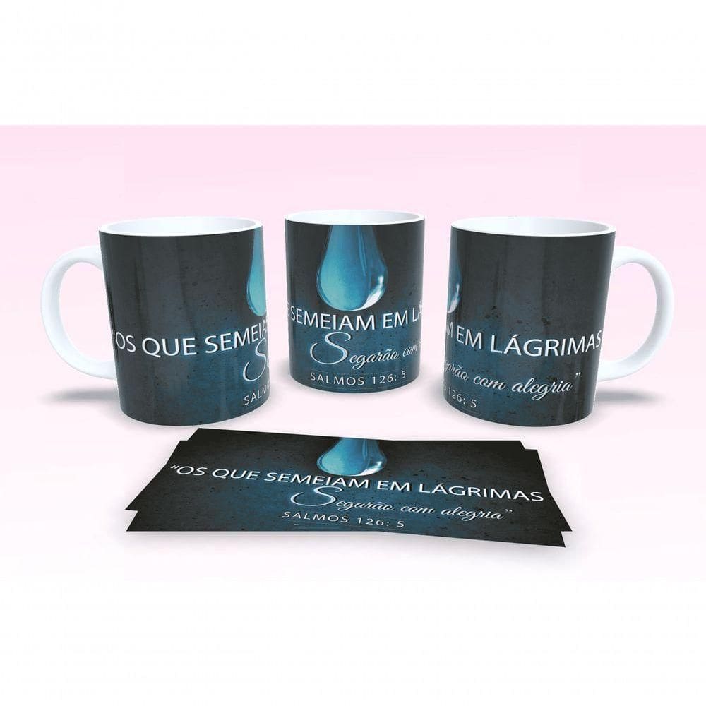 Caneca De Porcelana 325ml Decorada Frases Religiosas Estampa 34