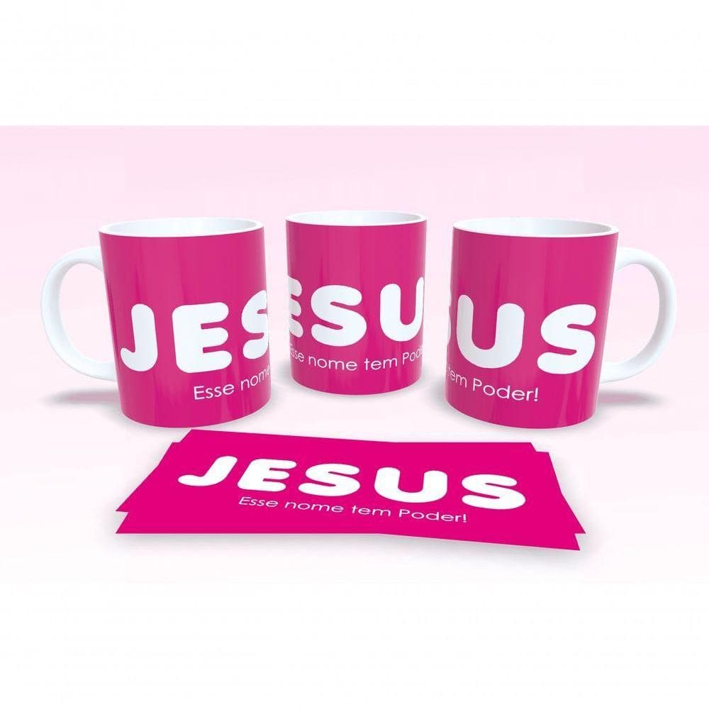 Caneca De Porcelana 325ml Decorada Frases Religiosas Estampa 37