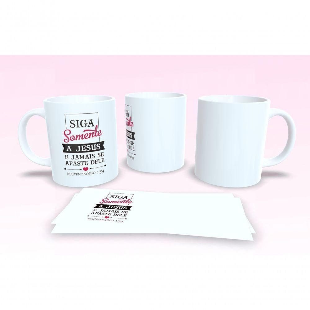 Caneca De Porcelana 325ml Decorada Frases Religiosas Estampa 2