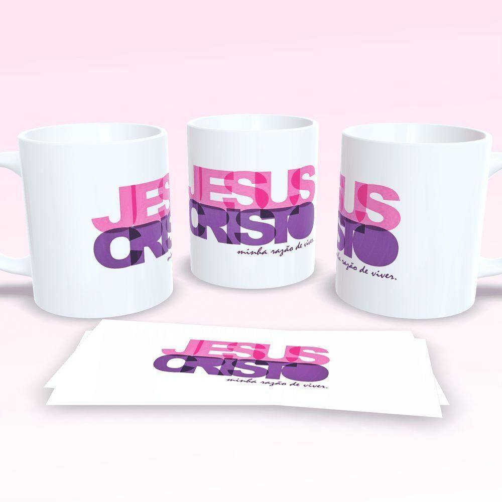 Caneca De Porcelana 325ml Decorada Frases Religiosas Estampa 6