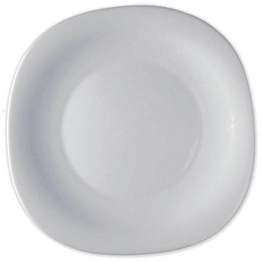 Jogo 4 Prato Sobremesa De Vidro Parma Bormioli Branco 20cm