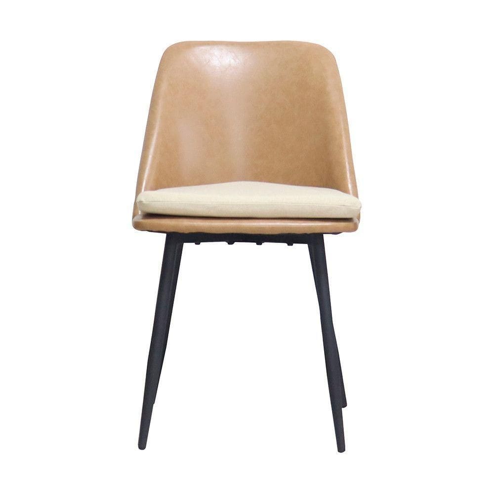 Cadeira Quebec Com Assento Em Mdf E Base Aço Pintado Fratini Caramelo