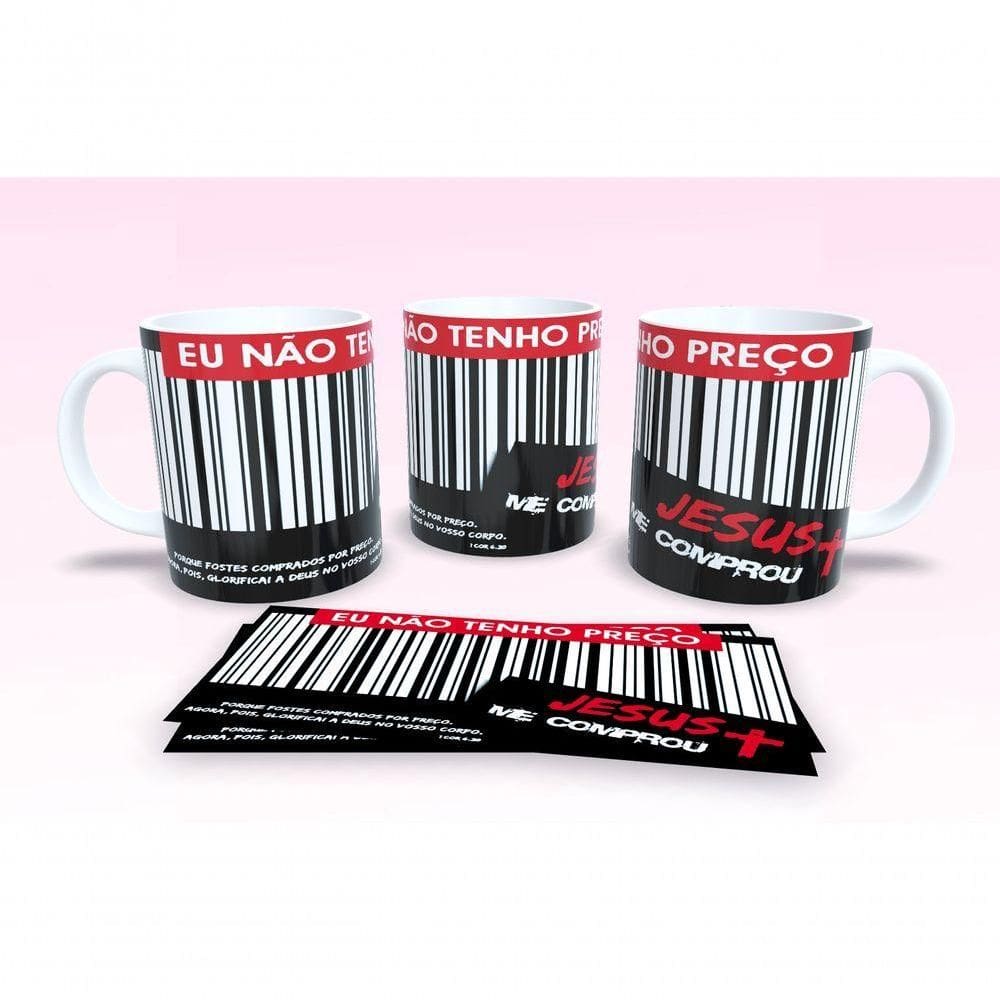 Caneca De Porcelana 325ml Decorada Frases Religiosas Estampa 39