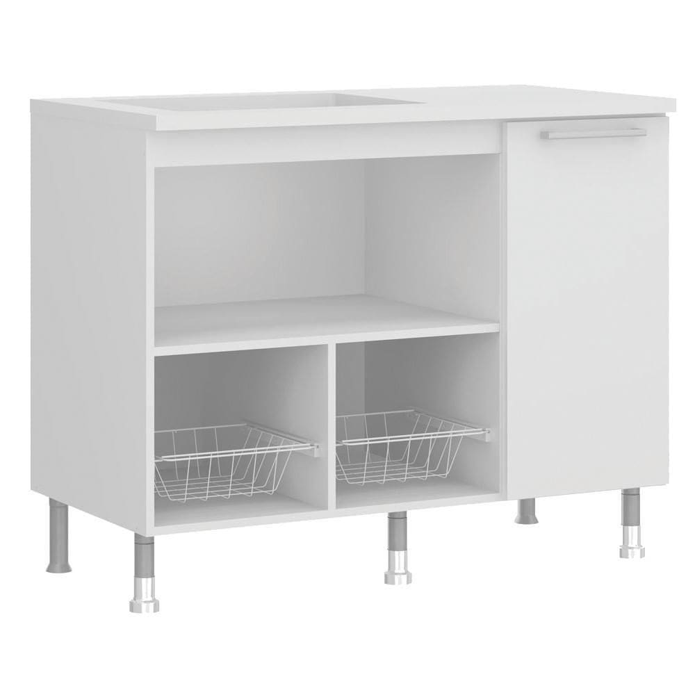 Balcao Para Cooktop 1 Porta 105 Cm Ba60 Branco Dtall