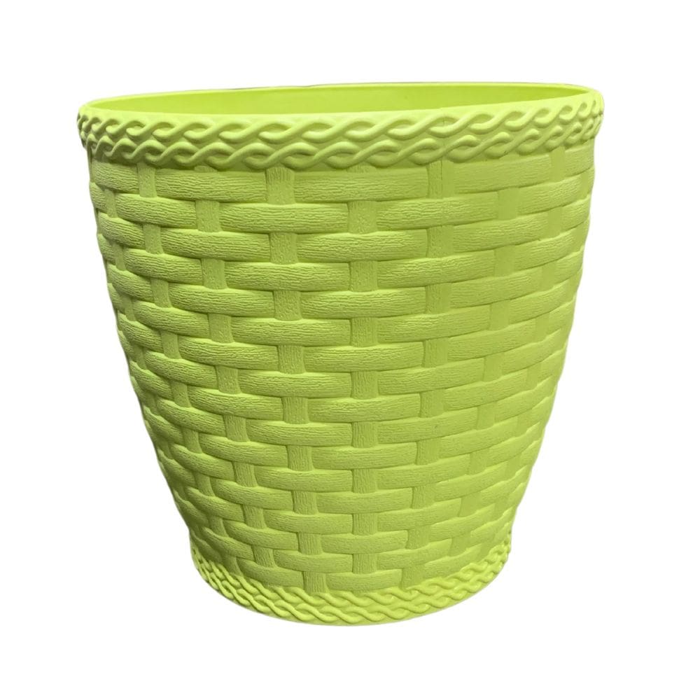 Vaso Rattan Redondo M2 (750ml) Amarelo INJEPLASTEC