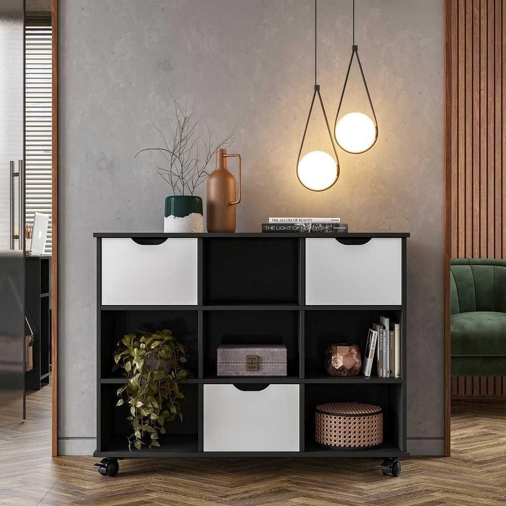 Nicho Organizador Preto Fosco para Decoração e Armazenamento