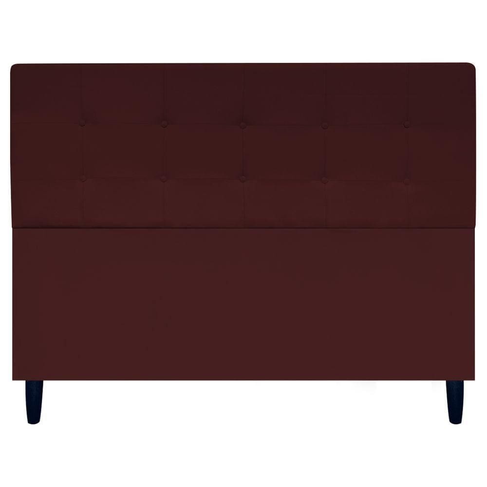 Cabeceira Para Cama Queen 160 Cm Ivy Suede Bordô Suede