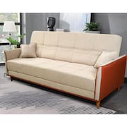 Sofá Cama Sérvia 2,00m Bege Bouclê - King House