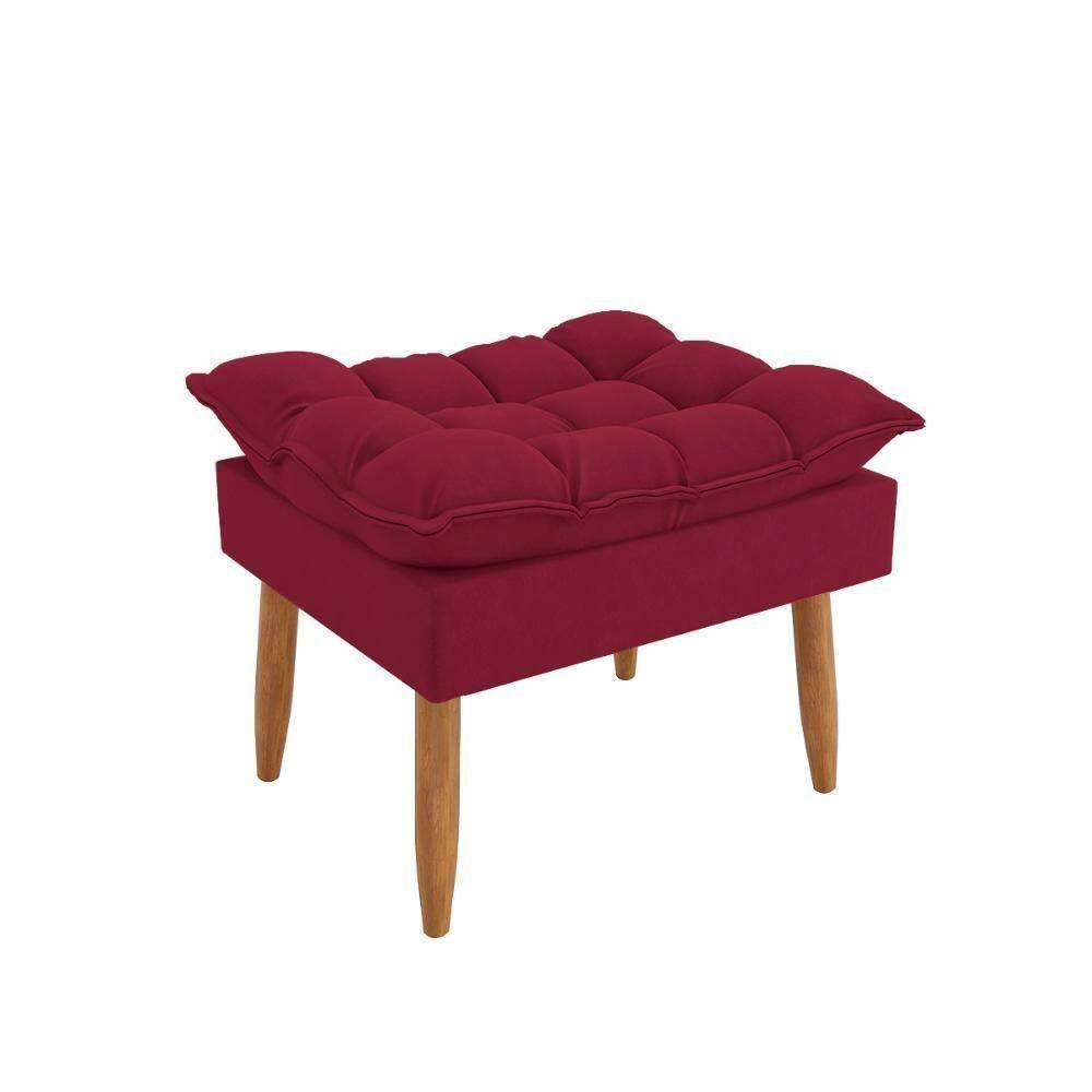 Puff Luxo Sofisticação Decorativa Para Sala Sofisticada Premium Marsala