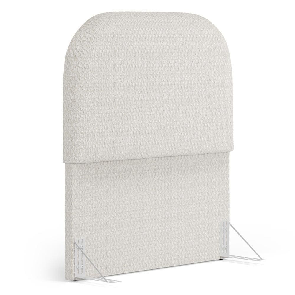 Cabeceira Cama Box 100cm Orgânica Lanna W01 Bouclê Cru - Lyam Decor