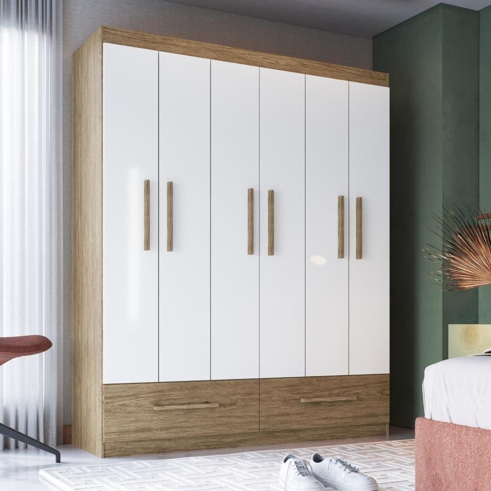 Guarda Roupa 6 Portas E 2 Gavetas Rp2622 Exclusive Decibal