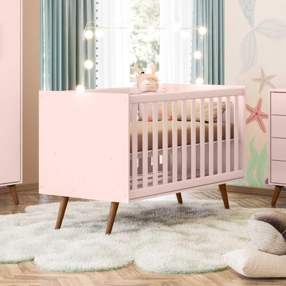 Berco Mini Cama Que Encanto Retro Rosa Acetinado