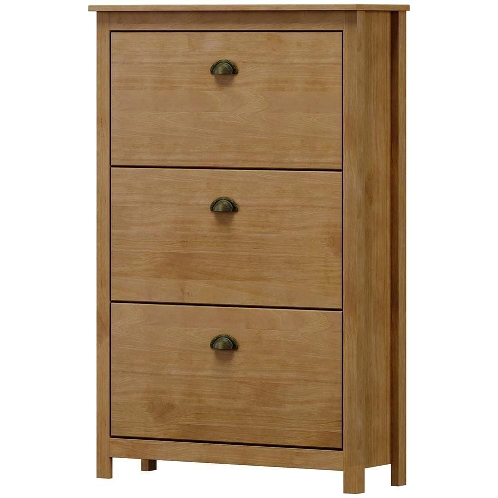 Sapateira 3 Gavetas Madeira Maciça 80 Cm 9175 Freijo Milani Store
