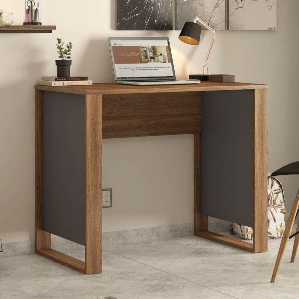 Mesa Para Computador Office Morada Amendola Grafito Demóbile