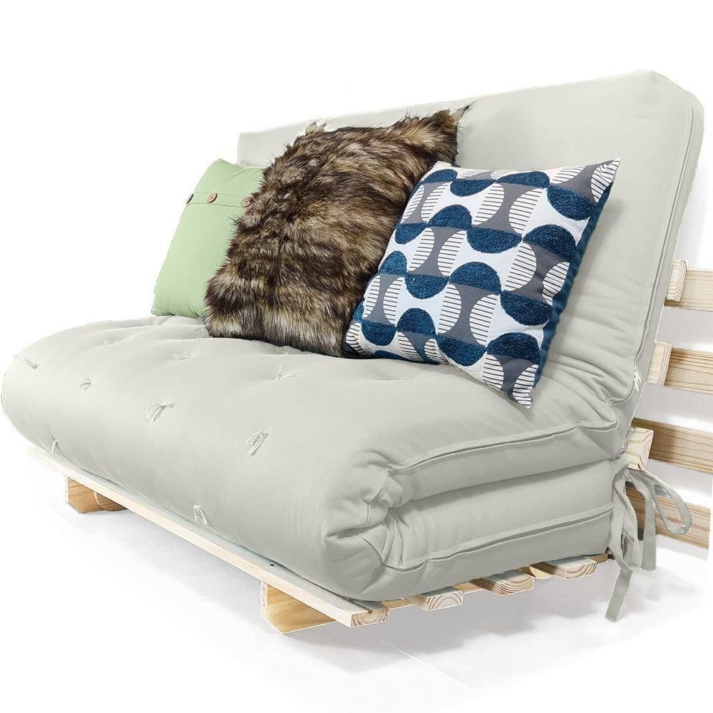 Sofa Cama Casal Futon Oriental D33 Com Madeira Maciça Ii