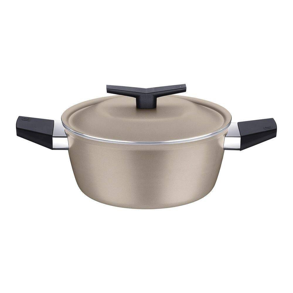 Caçarola Tramontina Spezia Induction Alumínio Antiaderente Starflon Excellent Areia 24 Cm Tramontina