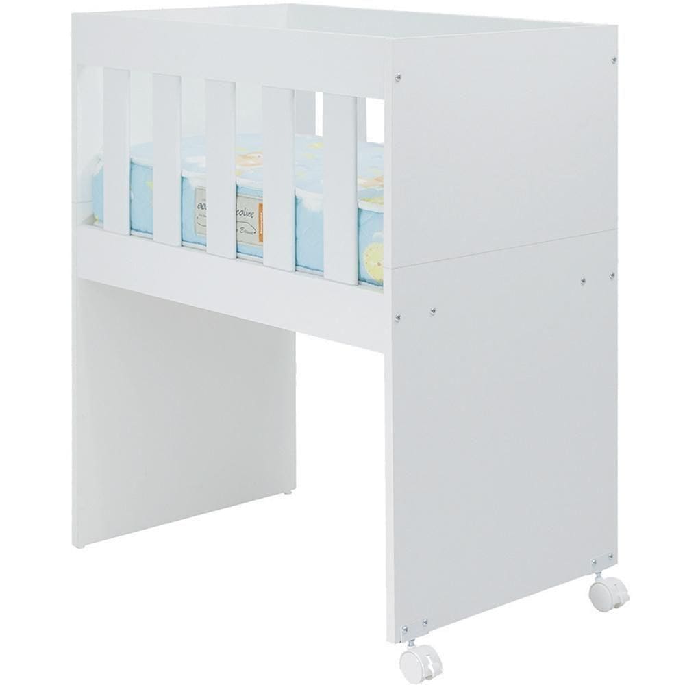 Mini Berço Moises Com Colchao E Rodizios Bbi54 Branco Dtall