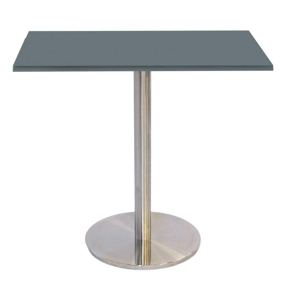 Mesa Bistrô Beta 112,50 Cm (alt) Disco Redondo Tampo Mdp Quadrado 60 Cm (larg) X 2,50 Cm (alt) Grafito