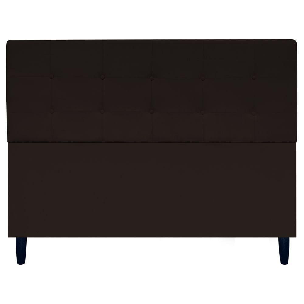 Cabeceira Para Cama Queen 160 Cm Ivy Suede Marrom Suede