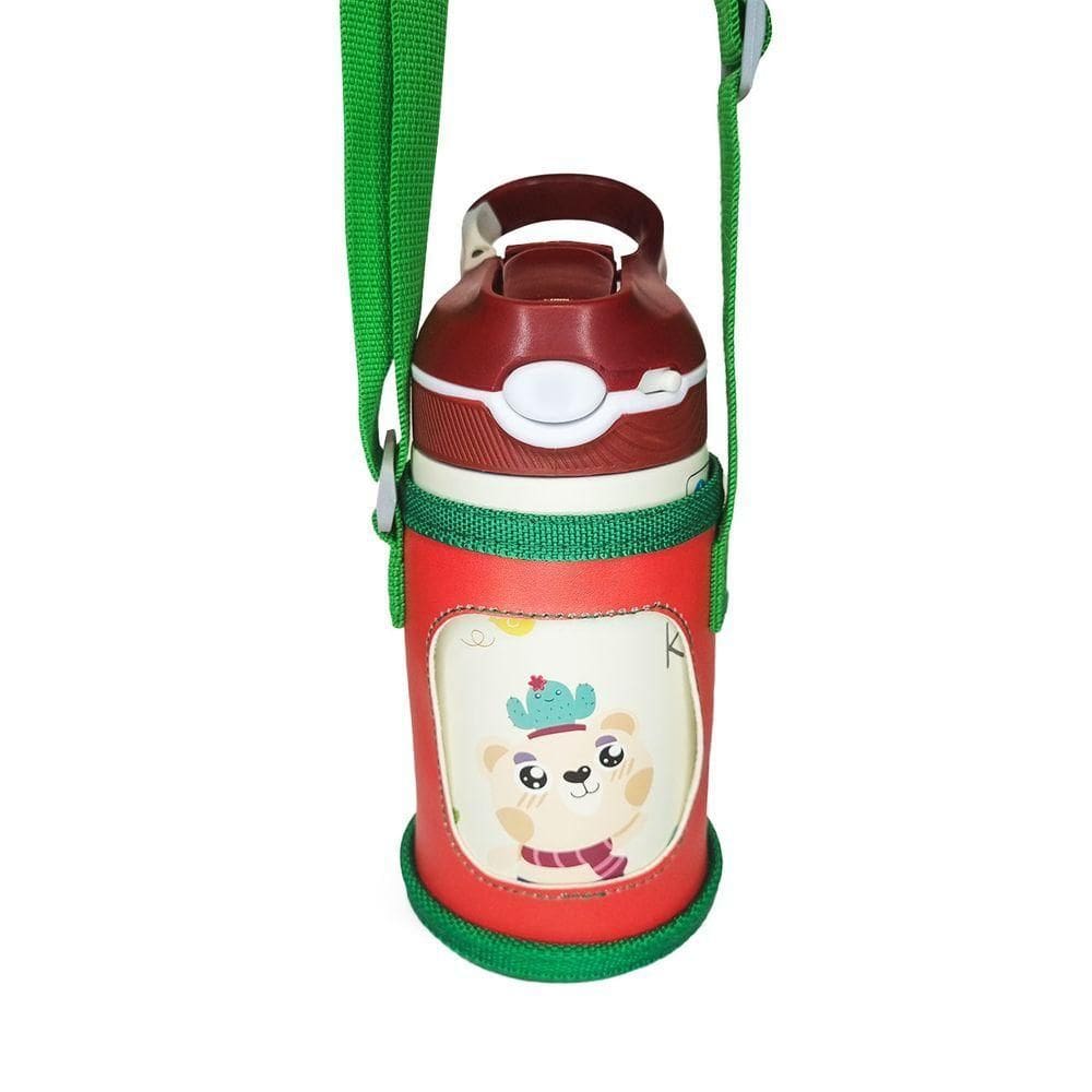Garrafa Térmica Aduze Com Case Protetora Infantil Urso 400ml