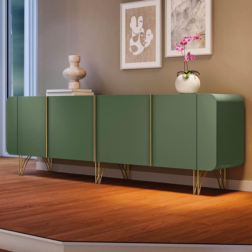 Balcão Aparador Buffet Saluti Verde Pistache - Hb Móveis